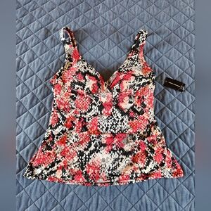 INC International Concepts Multicolor Swim Top